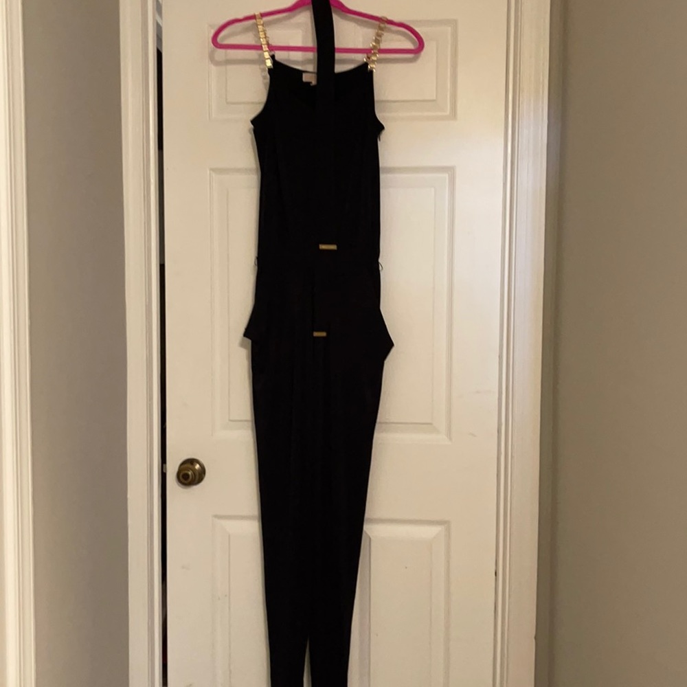 Michael Kors- Navy blue with gold trim jumpsuit